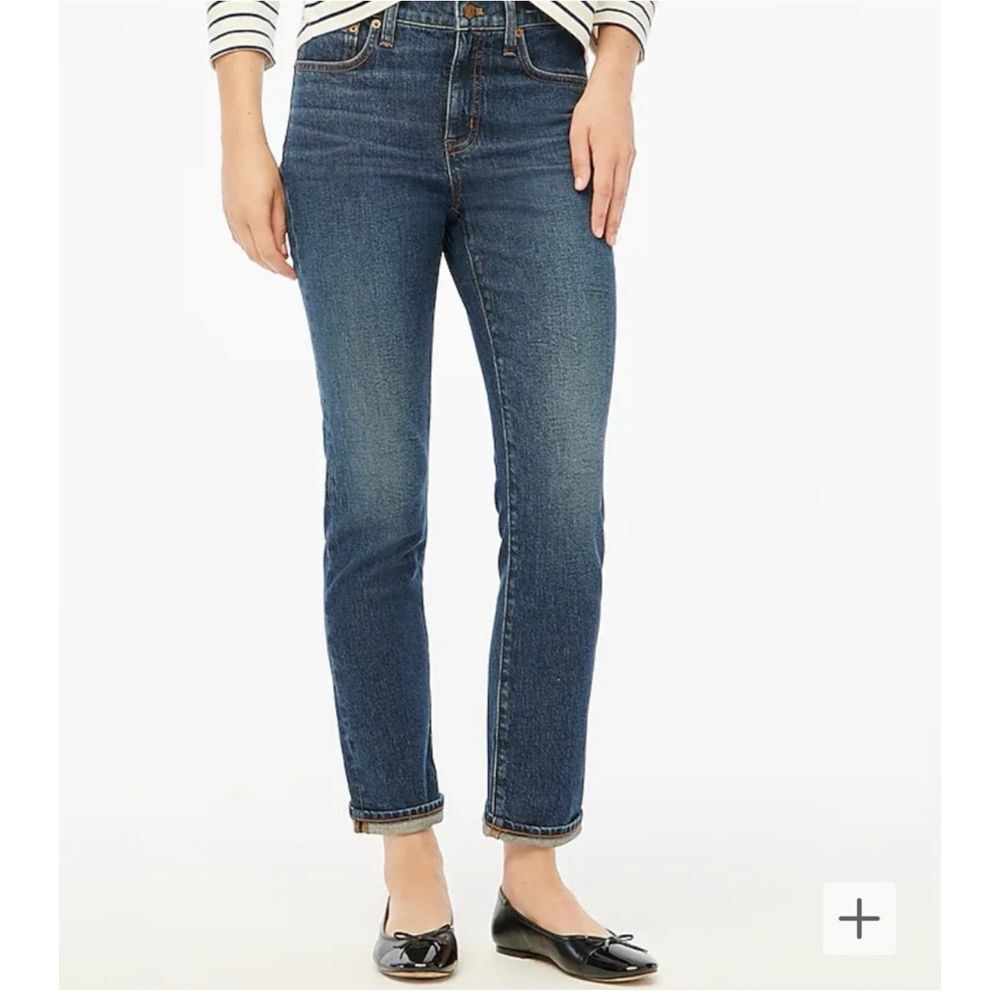 J.Crew 9" Vintage‎ Slim Straight Jeans Medium Wash Denim Classic Fit Size 32P